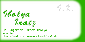 ibolya kratz business card